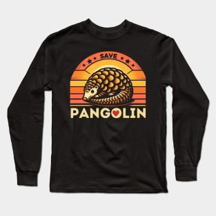 SAVE THE PANGOLIN AN ENDANGERED SPECIE Long Sleeve T-Shirt